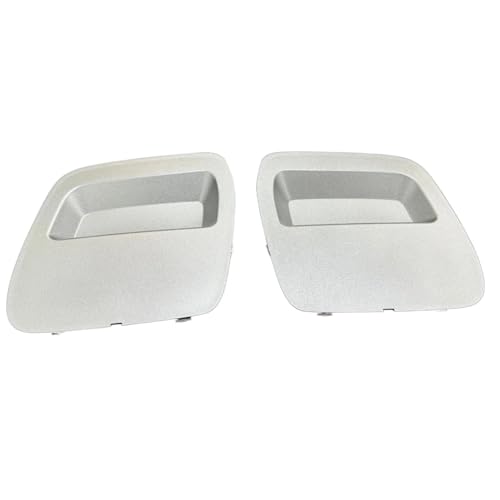 Tow Hook Eye Cover for Dacia for Duster 2018-2021 Left Right 2 Pcs Set Gray Or Black 620721430R 620724861R 511802392R Front Bumper Tow Bar Eye Cover(Gray Set)