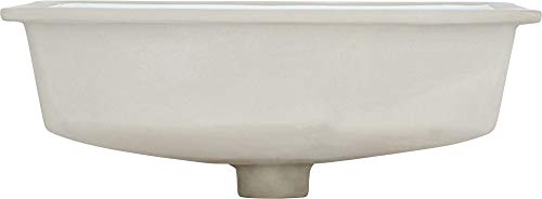 Lavabo Euric 453258 en porcelaine vitreuse blanche de prestige