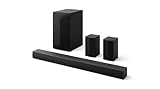 Home Theater Soundbar LG 440W RMS, 5.1 Canais, Bluetooth 5.3, Dolby Digital, Alto-Falantes Traseiros, AI Sound Pro, Wow Interface, Sem fios, Conexões Múltiplas - S60TR
