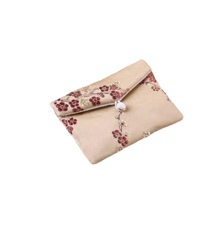 Lot de 10 sacs en soie, sacs à bijoux, sacs de rangement en soie, 3 tailles, boutons vintage, bracelet, collier, bague, boucles d'oreilles (beige, 3,94 x 4,72 pouces about)