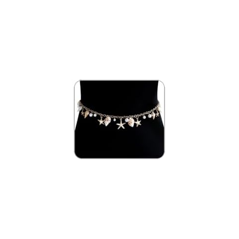 ANGLEQUEEN Mermaids Starfish Pearl Waist Chain Belt Cover