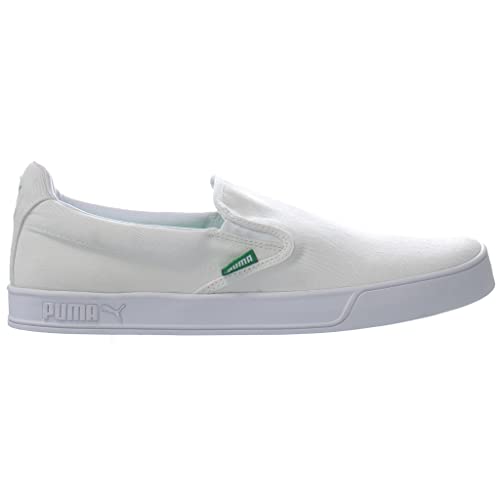 PUMA Smash Vulc Slip On K White Mens Trainers 367617 02