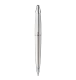 Colibri Penna a sfera a rotazione Equinox-in acciaio spazzolato opaco clip a molla cromata-Penna di lusso-Viene fornita in una elegante confezione regalo-Adatta per uomini e donne.