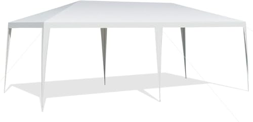 RELAX4LIFE Carpa Plegable 3x6M Resistente al Agua y la Luz Solar, Carpas para Exteriores con 6 Cuerdas de Viento, 18 Clavos y Bolsa de Transporte, Cenadores para Jardín, Camping, Fiestas (3X6M)