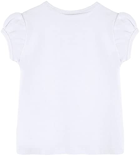 Image of Lilax Girls Short Puff Sleeve Cotton T-Shirt, Toddler & Little Girls Top | 95% Cotton Puff Sleeve Tee; Crewneck, Short Sleeve; Toddler & Girls Sizes 2T-12; for School, Play & Everyday; Machine Wash