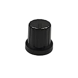IBYZSO 5 Pcs Black Black Plastic Spline Knob Cap 14.9x14.5mm with 6mm Shaft Hole for CNC Machinery, Audio Equipment, Industrial Cabinet