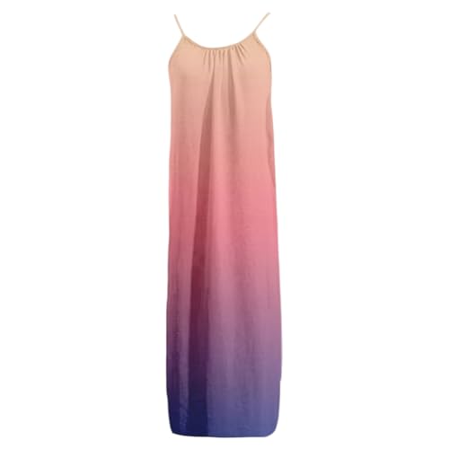 Image of HTHLVMD Backless Cami Dress Summer Dresses for Women 2026 Spaghetti Strap Dresses Womens Solid Color Backless Cami Dress