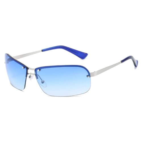 Lunettes de soleil de luxe high-tech à monture semi-cerclée et finition premium