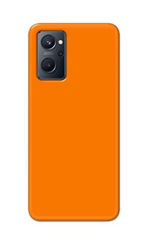 Image of Plain Orange Hard Back Case Cover for Realme 9i Back Cover -(J5) VNS2229