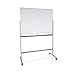 Produktbild hjh OFFICE 830036 Whiteboard MULTIBOARD I 90 x 120 cm Mobile Tafel mit Rollen, beidseitig beschreibbar, magnetisch & abwischbar