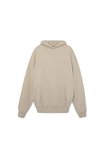 Sweat à capuche oversize blanc cassé fini les vêtements inconfortables