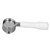 51 Mm Ears, 51 Mm Coffee Spin Back Portfilter Comfortable Remote Stainless Steel Extraction Improve 304 for ECO310 Coffee Maker (White)