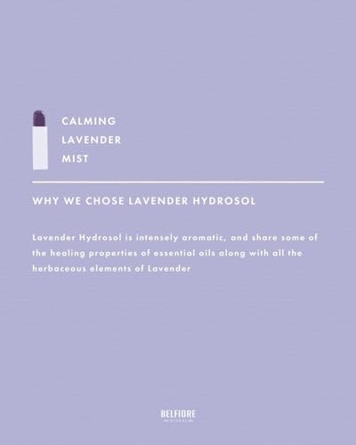 Belfiore Herbal 100% Natural Lavender Mist Spray, Organic Face Body Hair Hydrating Mister thumb #2