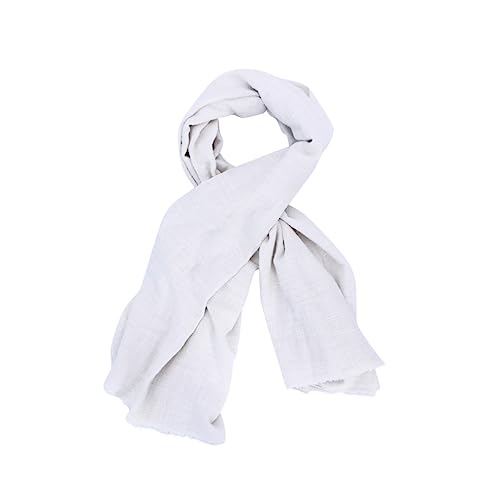 IWOWHERO Cotton Crepe Fabric Natural Soft Sturdy Linen Fabric for Item 22 Light Grey