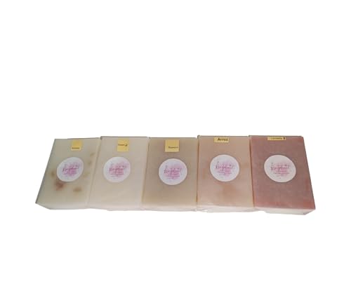 Jabon artesanal set 10 piezas de 100 g cada uno, coco,avena, romero, arroz y lavanda.