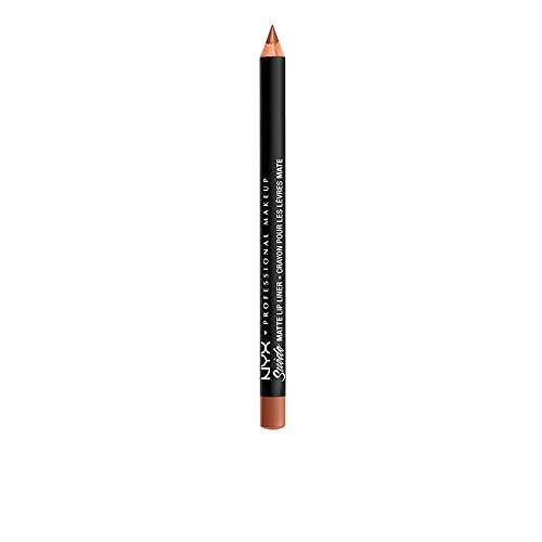 Image of NYX PROFESSIONAL MAKEUP Suede Matte Lip Liner, Velvety-Smooth, Long-Lasting Formula For A Defined Lip Makeup Look - Soft-Spoken (Nude) (Pack of 2)