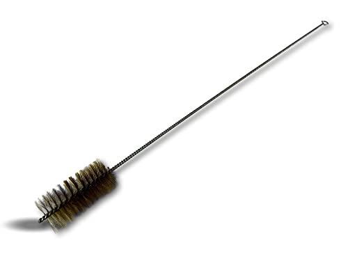 Goupillon chauffage pour carneaux | Ø 60 mm | Longueur totale 1 m | Brosse fil acier rond garnissage 100 mm | Ramonage ébavurage brossage conduit tube tuyau...