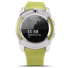 MAKIBES Digital Unisex Watch (Green Dial Green Colored Strap)