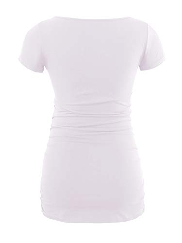 Liu & Qu Womens Maternity Tops Short Sleeve Round Neck Pregnancy Shirts 3 Packs #TOP5