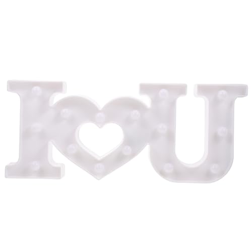 Ciieeo LED Valentine Day Romantic Light Decoration Creative Letter Design Battery Operated Light for Home Decor and Wedding Scene Warm Atmosphere Enhancer for Love Confessions
