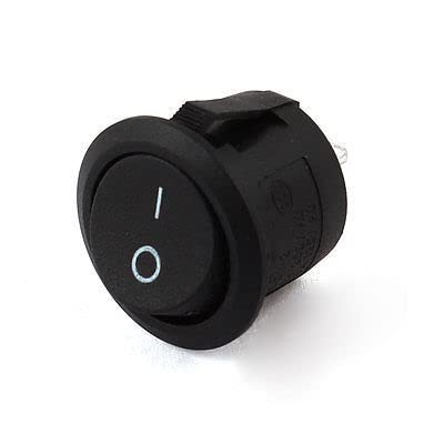 Interrupteur à bascule SPST bouton marche arrêt bipolaire 2 pins pour montage panneau AC 250V