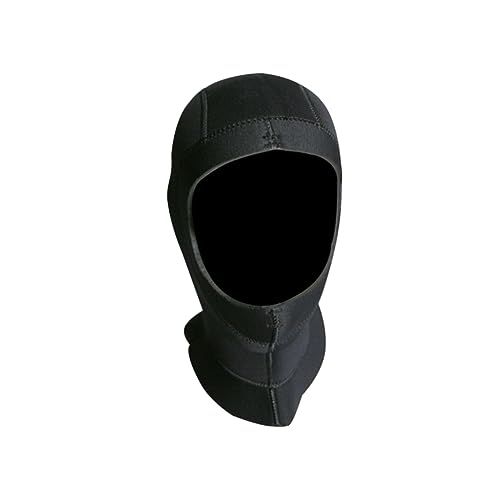 balacoo Useful Snorkeling Cap Thick Wetsuit Hat Diving Hood for Surfing Swimming Kayaking Canoeing Black UV Protection High Stretch Comfortable Fit