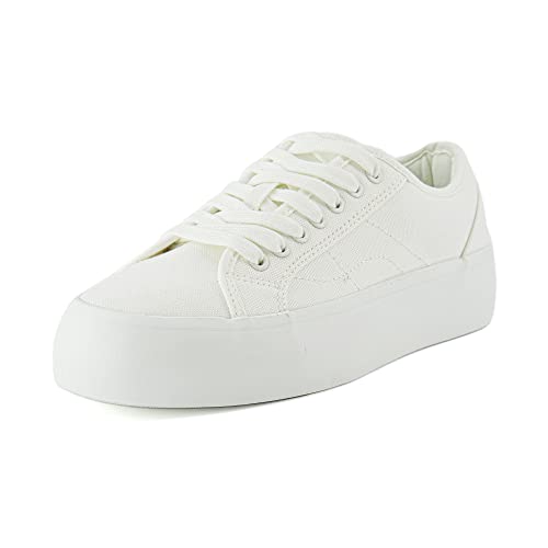 CUSHIONAIRE Women's Tag Low top Canvas Sneaker +Memory Foam