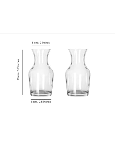 Image of Dimon Potpourie Glass Vase, Flower Vase, Vessel, Money Plant Pot for Bedroom, Balcony, Home, Table and Office Decoration (Bottle Shape Pot) - Pack of 2 Piece, 5.5 Inches(Plant not Included)