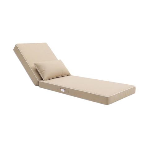 deco arts Coussin Bain de Soleil Premium - 190x60x10 cm - Matelas pour transat avec Coussin - Déhoussable, déperlant, Anti-UV, très Confortable - 190x60x10...