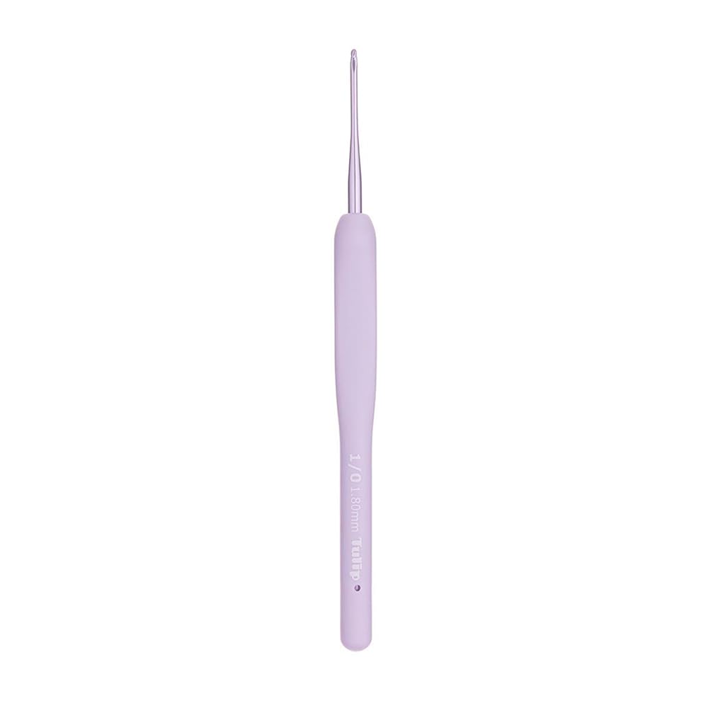 Tulip Etimo Murasaki Crochet Hook - Softgrip Ergonomic Aluminium Hook, Lightweight and Smooth Tip for All Yarn Types, Purple Handle, 1.80mm - 1 Piece