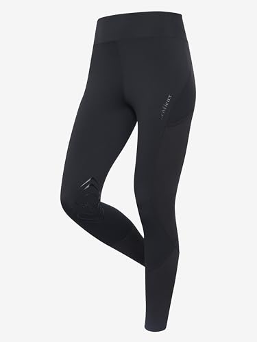LeMieux Lydia Mesh Legging - Silicone Knee - Lightweight Mesh Panels - Riding Breeches - Black US 4