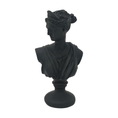 Dualoai Statue Buste Sculpture Résine Figurine Décoration Art Antique Inspirée de La Mythologie Grecque Adaptée pour Bureau Étagère Collection Table...