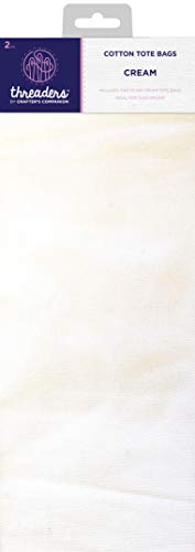 Threaders Bolsas de Mano 100% Algodón un Tamaño Crema, talla única