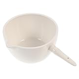 Mipcase Capsula di Evaporazione Rotonda in Porcellana da 150 Ml con Manico Contenitore di Evaporazione per Laboratorio Resistente a Acidi e Alcali per Liquidi e Soluzioni in Ambito