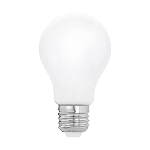 Eglo Dimmable E27 LED Light Bulb Milky, Opaque Edison lamp, 7.5 watt (Equivalent to 60 watt), 806 Lumen, Warm White Glow