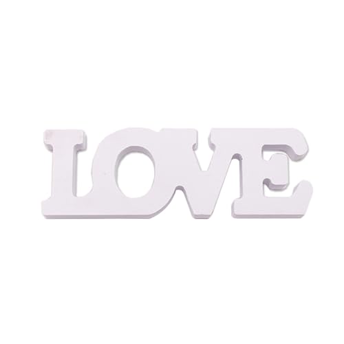 Toyvian Adorno Letras Love de Madera Blanco para Decoración de Mesa y Pared en Bodas y Aniversarios Románticos