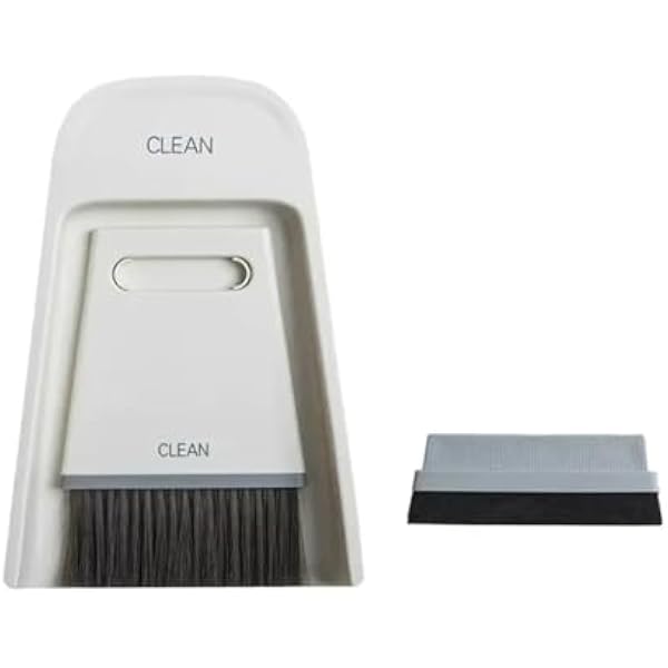 Совок и щетка для стола, Desk Dustpan, набор «Мини-совок и щетка», разноцветный (белый)