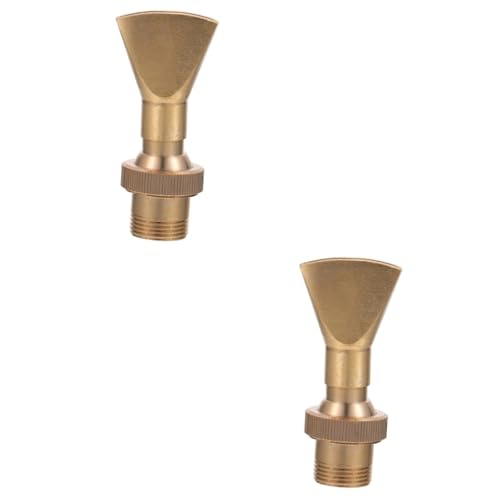 Kisangel 2 Piezas Toda la Boquilla de Ventilador de Cobre Piscina Planta neblina Manguera Solar jetnozzle Jet Nozzle boquillas pulverizadoras aspersor de Fuente rociador de Fuente Golden