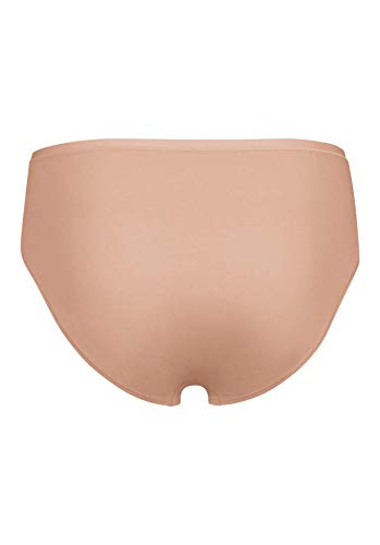 Huber Damen Unterhose Mia Midi Slip 2er Pack, Einfarbig, Gr. 44, Beige (NUDE 0719)