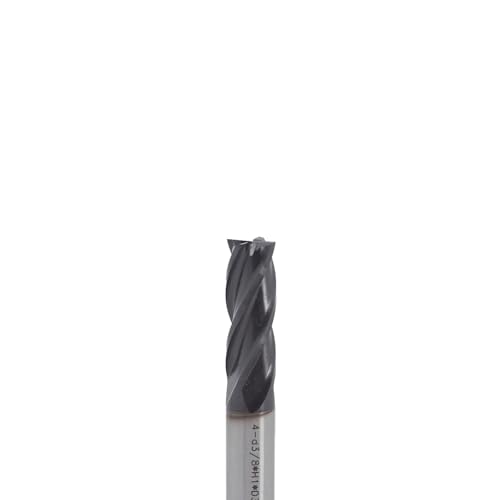 Image of Square End Mill JESTUOUS Carbide 4 Spiral Flute Titanium Coating Drill Bits 1 /8 inch Shank Dia.1 Cut Length for Milling Metal,1 Piece