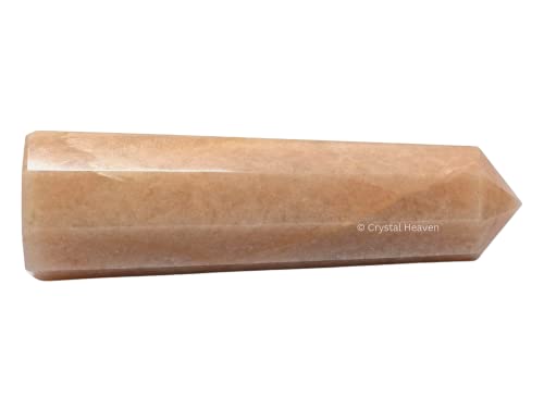 Image of Certified Cream Moonstone Crystal Tower Obelisk Point for Chakra, Healing and Balancing - AAA Grade Original Certified Gemstone Agate for Reiki Meditation Yoga Spiritual (2-3 Inches)