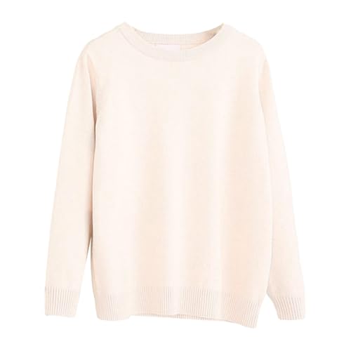 Girls Long Sleeve Plain Sweater for Kids Lightweight Fleece Crewneck Pullover 2025 Trendy Fall Winter Warm Tops