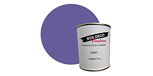 BOX DECO COLORES - Pintura de pared acrílica con aspecto mate (750 ml), color morado