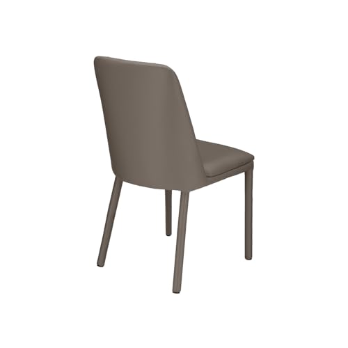 Image of Wakefit Taco Metal Dining Chair I Set of 2 I Leatherette Grey