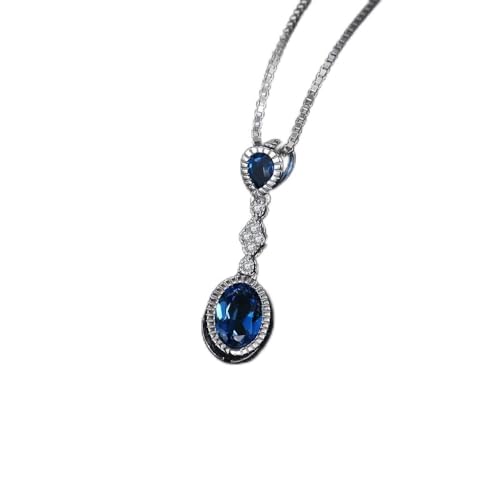 Pendentif topaze bleue naturelle 1.1 ct pour femme, bijou véritable sans chaîne