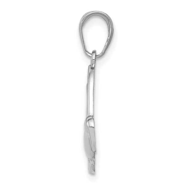 IceCarats 14K Solid White Gold Hummingbird Necklace Bird Pendant Charm4