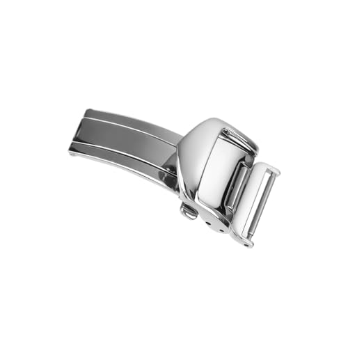 Cierre de reloj de acero inoxidable antioxidante con boton mecanico de resorte 16mm