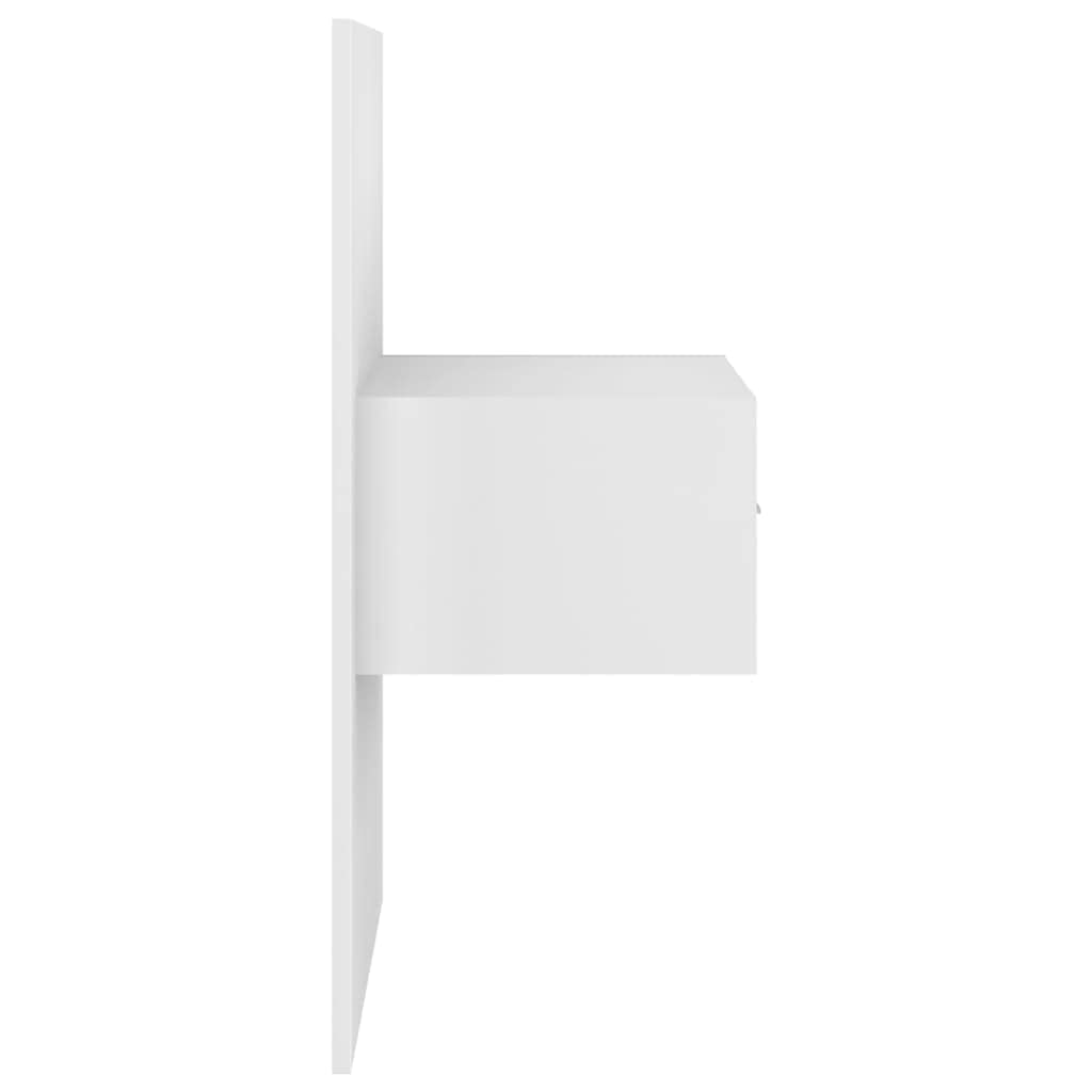 vidaXL Cabecero de Cama Cabezal Dormitorio Estructura Habitación Mobiliario Muebles Decoración Adorno con Mesitas Madera Contrachapada Blanco