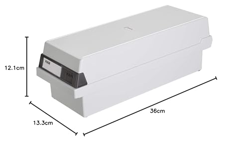 HAN Karteikasten DIN A7 quer - attraktives Design für 800 Karten mit großem Beschriftungsfeld, 957-11