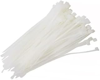 حزام رباط بلاستيك ذات مقاومة عاليه للاستعمال في الاماكن المغلقه و المفتوحة (100 رباط ، ابيض ، 10 سم ، 2.5 مم ) - من كابرمصر 2020